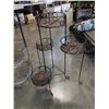 Image 2 : 4 tier metal and woven stand with metal swinging baskets