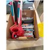 Image 8 : BOX OF DVDS AND CASSETTES