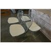 Image 2 : 4 WIRE METAL DINING CHAIRS WITH LEATHER LOOK PADS
