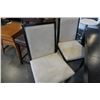Image 8 : EZTIA BLACK MODERN DINING TABLE WITH 6 CHAIRS AND SPINNING CENTER - 5 x 5 FOOT