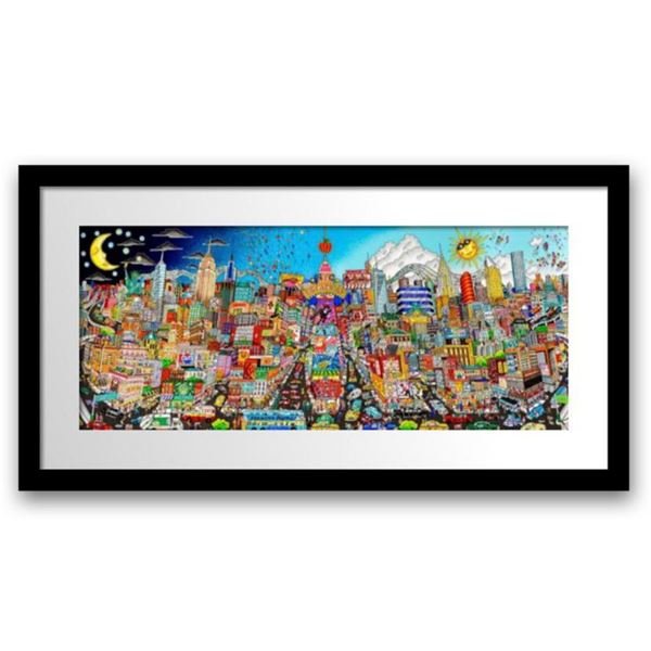 Charles Fazzino- 3D Construction Silkscreen Serigraph "NIGHT OR DAY…FEEL THE RHYTHM OF BROADWAY"