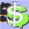 Image 2 : Steve Kaufman (1960-2010) "Dollar Sign (Purple)" Limited Edition Hand Pulled Silkscreen on Canvas, N