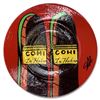 Image 1 : Steve Kaufman (1960-2010) "COHIBA" Hand Painted Plate, Hand Signed with Letter of Authenticity.