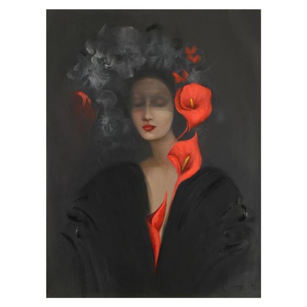 Victoria Montesinos, Original Oil Painting on Canvas (30" x 40"), Hand Signed with Letter of Authent