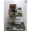 Image 1 : Reciprocating Saw, Transit Level & Box of Tools