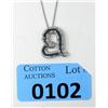 Image 1 : 1/2 Carat Blue & White Diamond Necklace