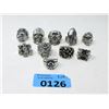 Image 1 : 10 New Men's Stainless Steel Biker Style Rings