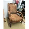 Image 1 : Antique Parlour Chair with Carved Wood Frame