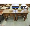Image 1 : Pair of Vintage Oak End Tables with Drawers