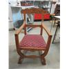 Image 2 : Victorian Oak Crank Table with 6 Chairs ca1880