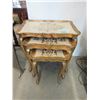 Image 1 : Vintage 3 Piece Wood Nesting Table Set