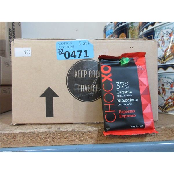 Case of 72 x 40 g CHOCXO Chocolate + Espresso Bars