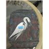 Image 1 : Heavy Pottery Plaque/Trivet with Heron Design