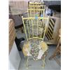 Image 1 : 4 Painted Yellow Metal Chairs