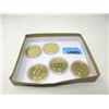 Image 1 : 5 Gold Plated Bitcoin Commemorative Rounds