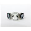 Image 1 : Green Amethyst, Topaz & Diamond Ring