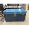Image 1 : Blue Metal Clad Storage Trunk