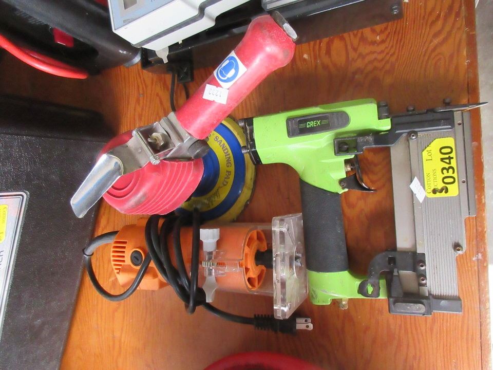 Air Palm Router Air Palm Sander, Air Stapler & Electric Router