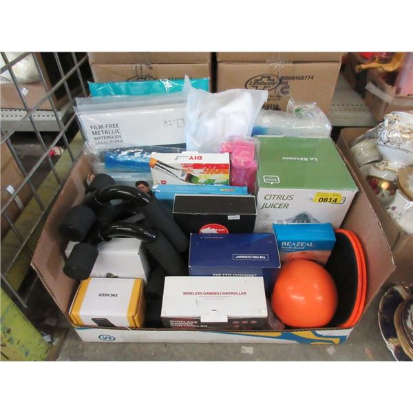 Box Lot of Assorted Household Merchandise