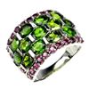 Image 1 : Natural Chrome Diopside & Rhodolite Garnet Ring