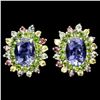 Image 1 : Natural Chrome Diopside Sapphire Earrings