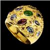 Image 1 : Natural Chrome Diopside Sapphire Tanzanite Ring