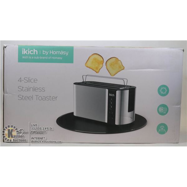 4 SLICE STAINLESS STEEL TOASTER