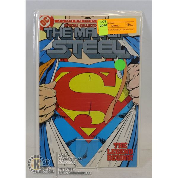 DC COMICS SUPERMAN THE MAN OF STEEL #1