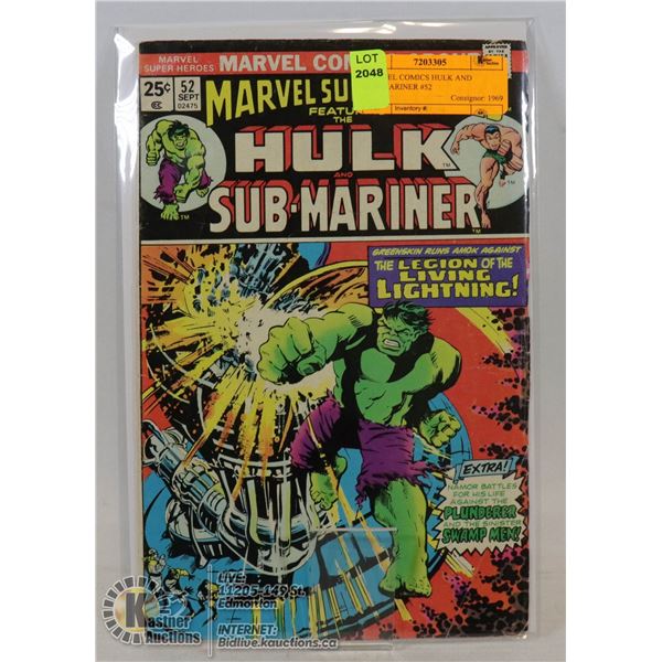 MARVEL COMICS HULK AND SUB-MARINER #52