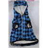 Image 1 : NEW PLAID DOG COAT WITH FLEECE LINING SIZE XXL