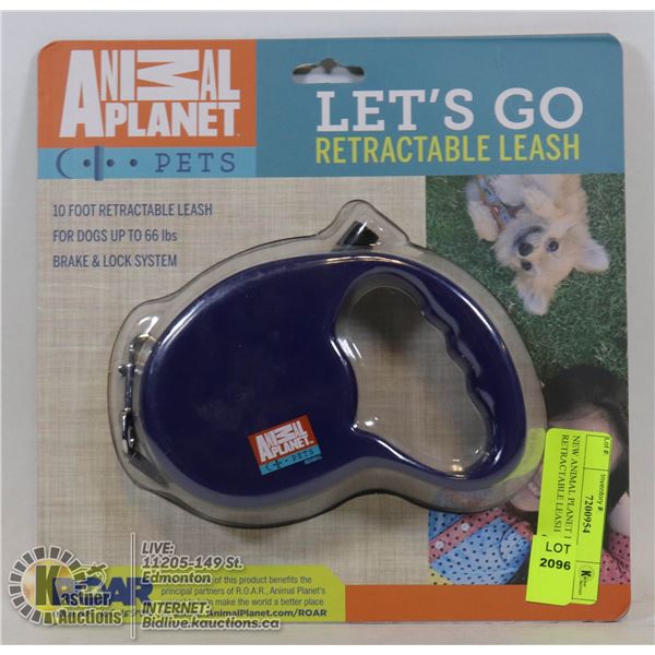 NEW ANIMAL PLANET 10' RETRACTABLE LEASH