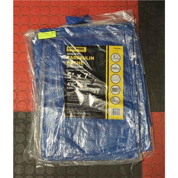 LOT OF 2 5' X 7' UTILITY TARPS