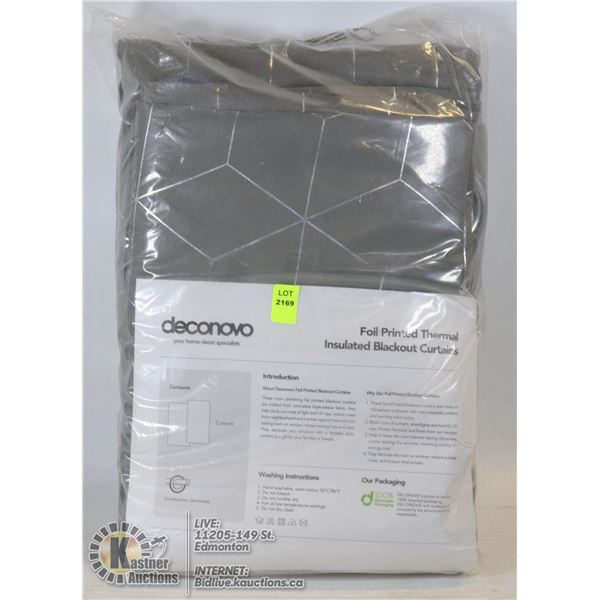 FOIL PRINRTED THERMAL INSULATED BLACK OUT CURTAINS