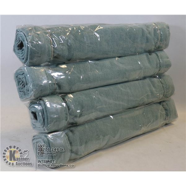 LOT OF 4 COTTON CHAMPRAY TABLE RUNNERS