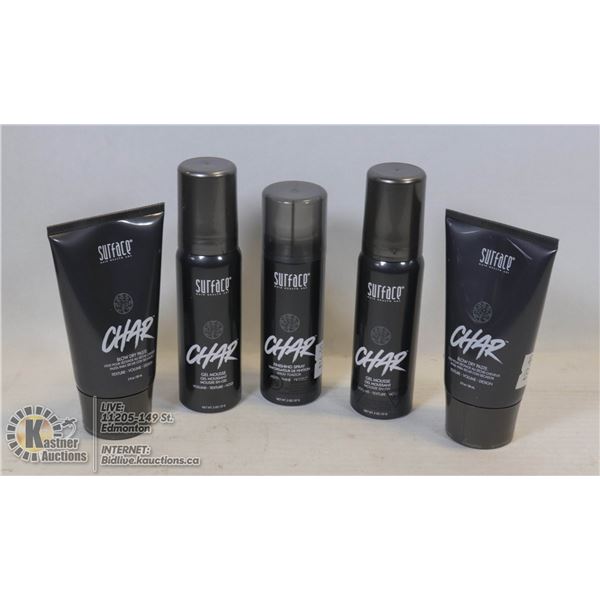 LOT OF VARIOUS SURFACE CHAR HAIR PRODUCTS