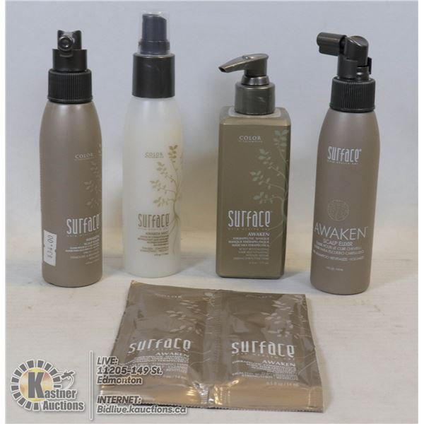 LOT OF SURFACE AWAKEN PRO HAIR PRODUCTS