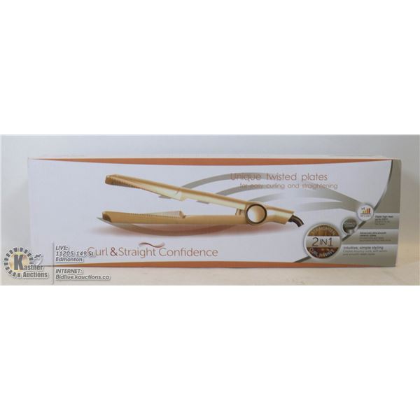 UNIQUE TWISTED PLATE 2 IN 1 CURLING & STRAIGHTING