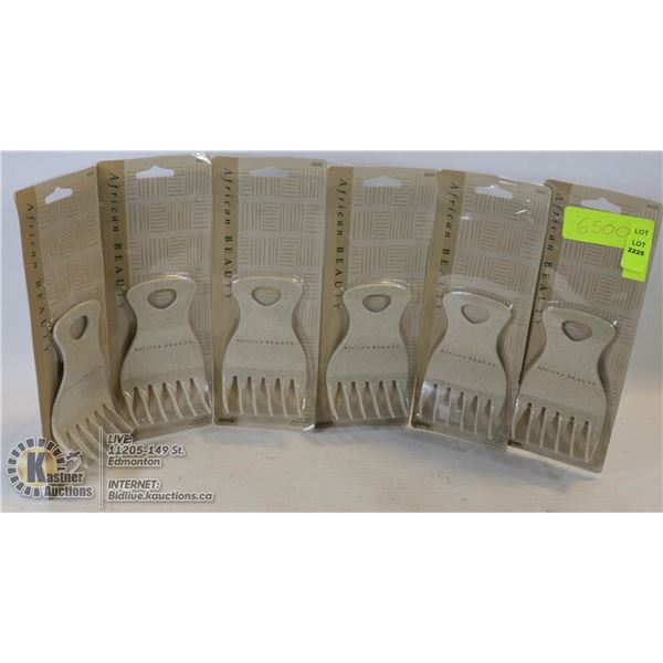 LOT OF 6 AFRICAN BEAUTY CLAW COMB