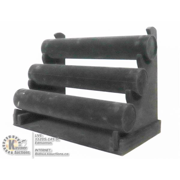BLACK VELVET 3 TIER JEWELLERS DISPLAY STAND