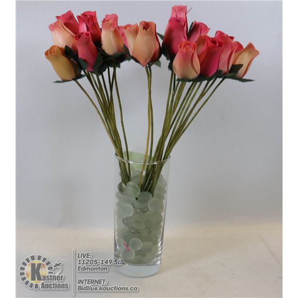 24 WOOD MADE ROSES 14? HIGH