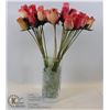 Image 1 : 24 WOOD MADE ROSES 14? HIGH