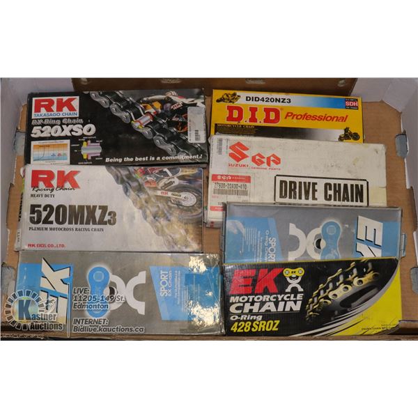 FLAT OF MOTORCYCLE CHAINS