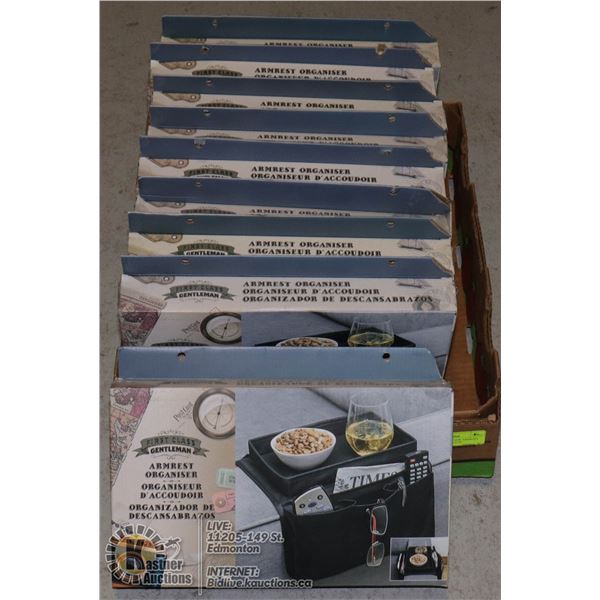 FLAT OF 8 BRAND NEW ARMREST ORGANIZER PRODUCTS