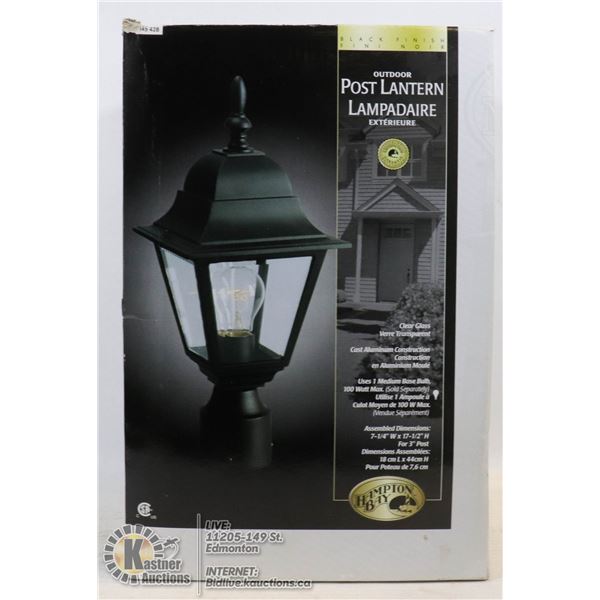 HAMPTON BAY OUTDOOR POST LANTERN