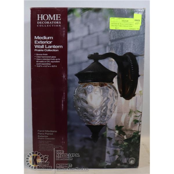 EXTERIOR WALL LANTERN HOME DECORATORS COLLECTION