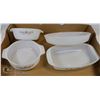 Image 1 : VINTAGE PYROREY CASSEROLE PANS- (4)- 8"OVAL,