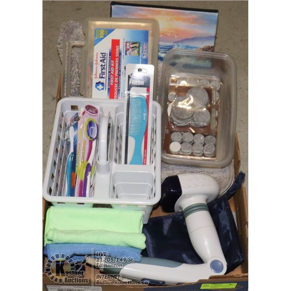 FLAT WITH LIGHT GREY THROW RUG (34"LX20"W),