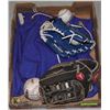Image 1 : LARGE FLAT WITH BASEBALL GLOVES AND GEAR INCL.