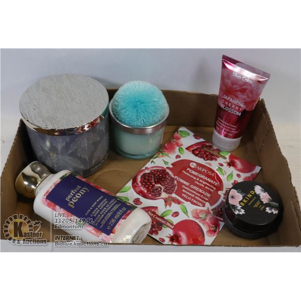 CANDLES WITH WOMAN CREAMS