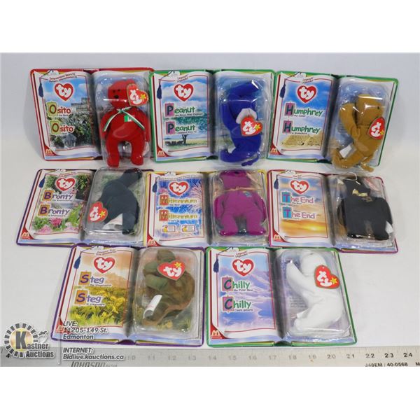 8 VINTAGE MCDONALDS TY BEANIE BABIES